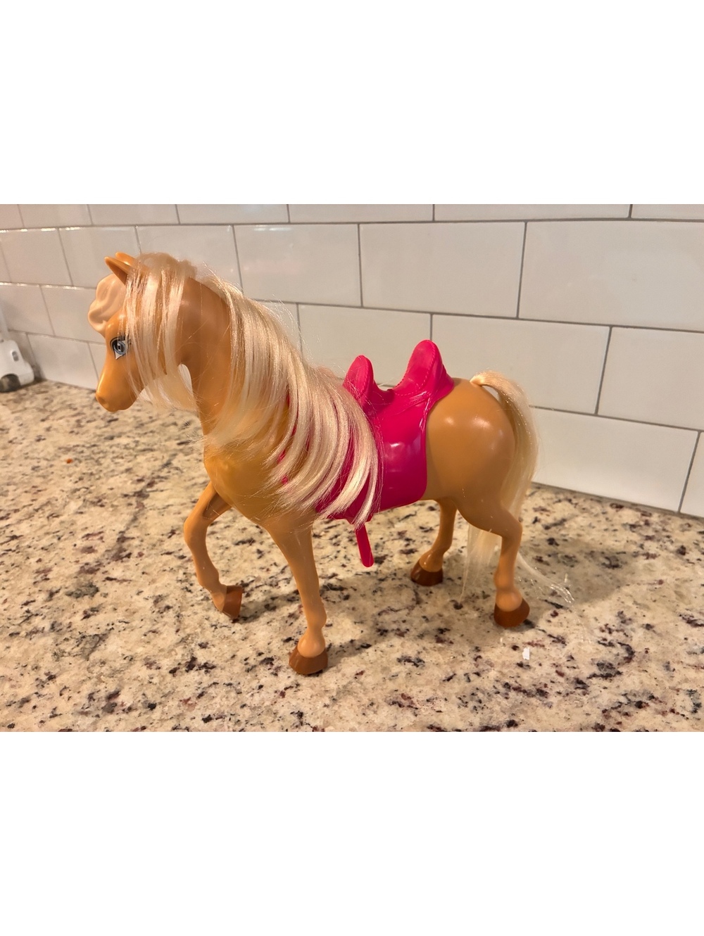 Vintage Barbie Horse Doll with Pink Saddle